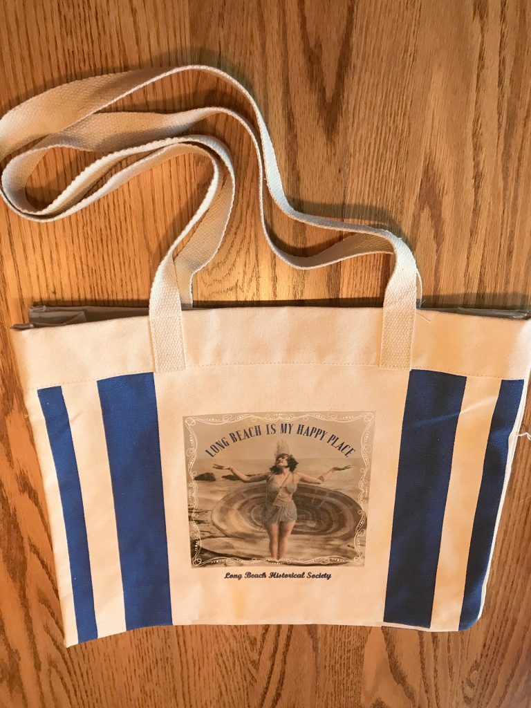 Canvas tote bag. Long Beach is my happy place