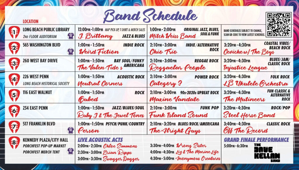 Porchfest 2026 Schedule